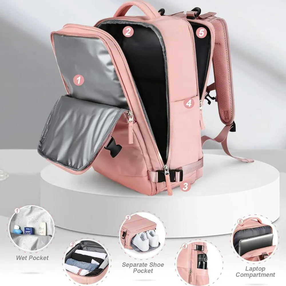 TRAVELMAX - Maleta de viaje para mujer y hombre